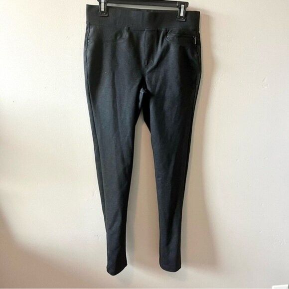 DKNY JEANS Elastic Waist Trousers with Subtle Pattern Size Small - Picture 1 of 5